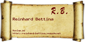 Reinhard Bettina névjegykártya